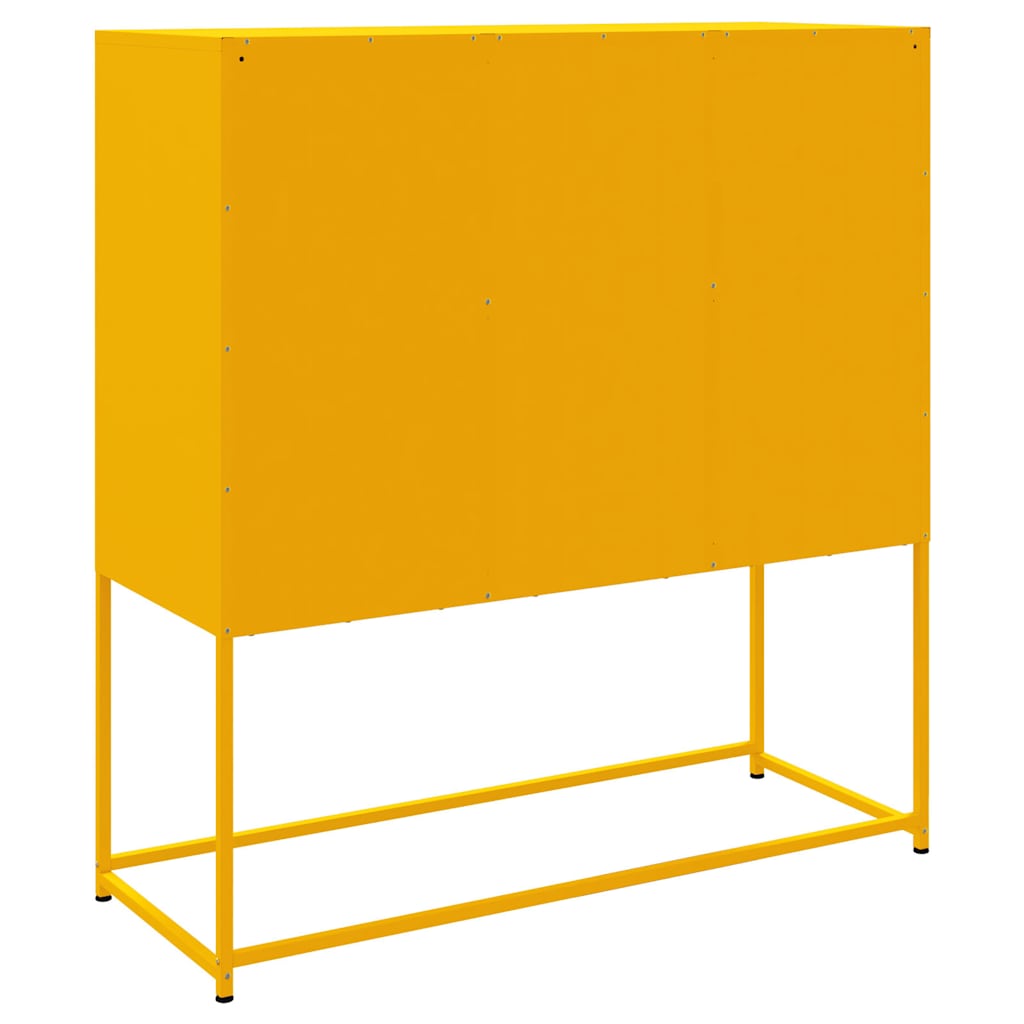 vidaXL Credenza Giallo Senape 100,5x39x107 cm in Acciaio