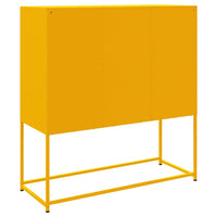 vidaXL Credenza Giallo Senape 100,5x39x107 cm in Acciaio