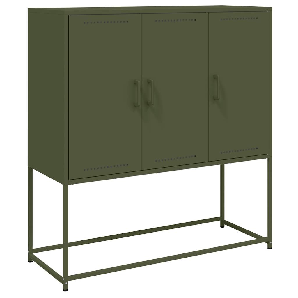 Credenza Verde Oliva 100,5x39x107 cm in Acciaio 846540