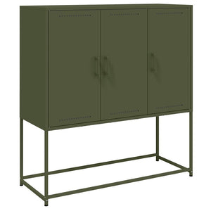 Credenza Verde Oliva 100,5x39x107 cm in Acciaio 846540