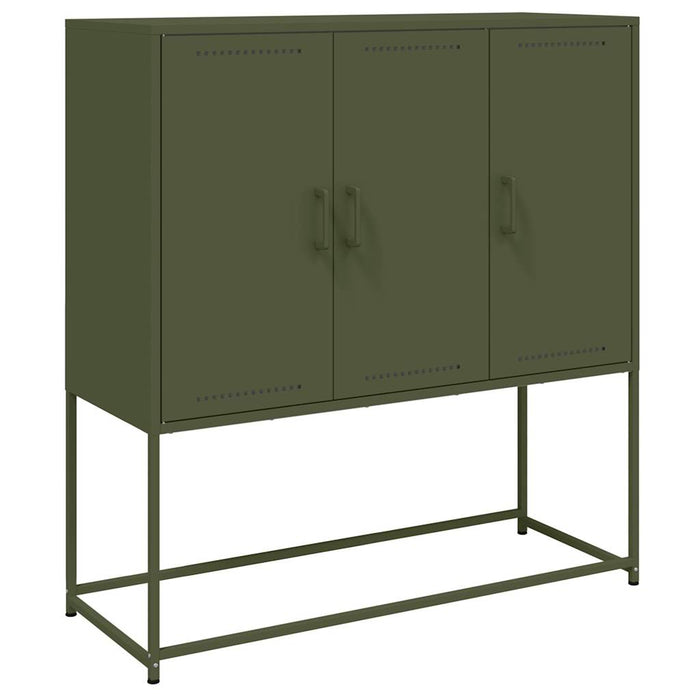 Credenza Verde Oliva 100,5x39x107 cm in Acciaio 846540