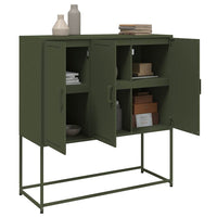 Credenza Verde Oliva 100,5x39x107 cm in Acciaio 846540