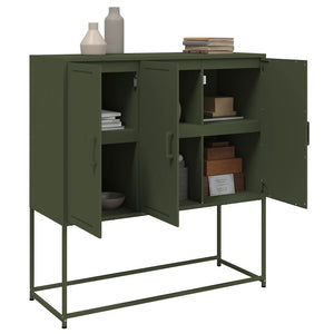 Credenza Verde Oliva 100,5x39x107 cm in Acciaio 846540