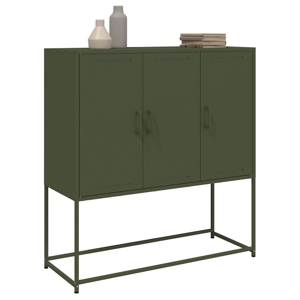 Credenza Verde Oliva 100,5x39x107 cm in Acciaio 846540