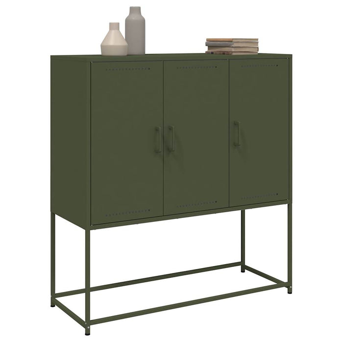 Credenza Verde Oliva 100,5x39x107 cm in Acciaio 846540