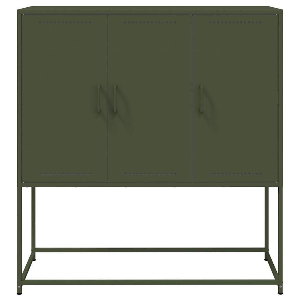Credenza Verde Oliva 100,5x39x107 cm in Acciaio 846540