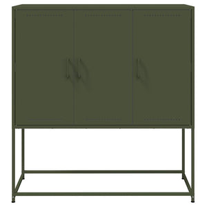 Credenza Verde Oliva 100,5x39x107 cm in Acciaio 846540