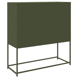 Credenza Verde Oliva 100,5x39x107 cm in Acciaio 846540