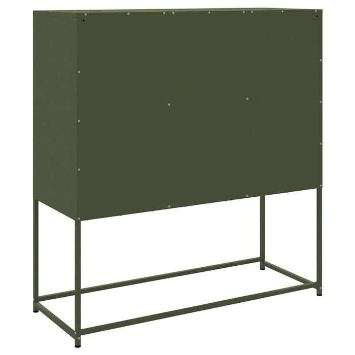 Credenza Verde Oliva 100,5x39x107 cm in Acciaio 846540