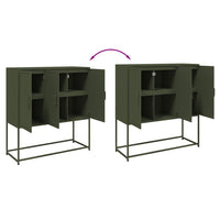 Credenza Verde Oliva 100,5x39x107 cm in Acciaio 846540