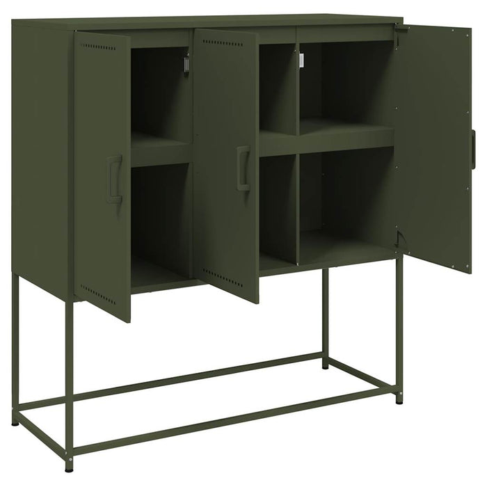 Credenza Verde Oliva 100,5x39x107 cm in Acciaio 846540