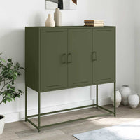 Credenza Verde Oliva 100,5x39x107 cm in Acciaio 846540