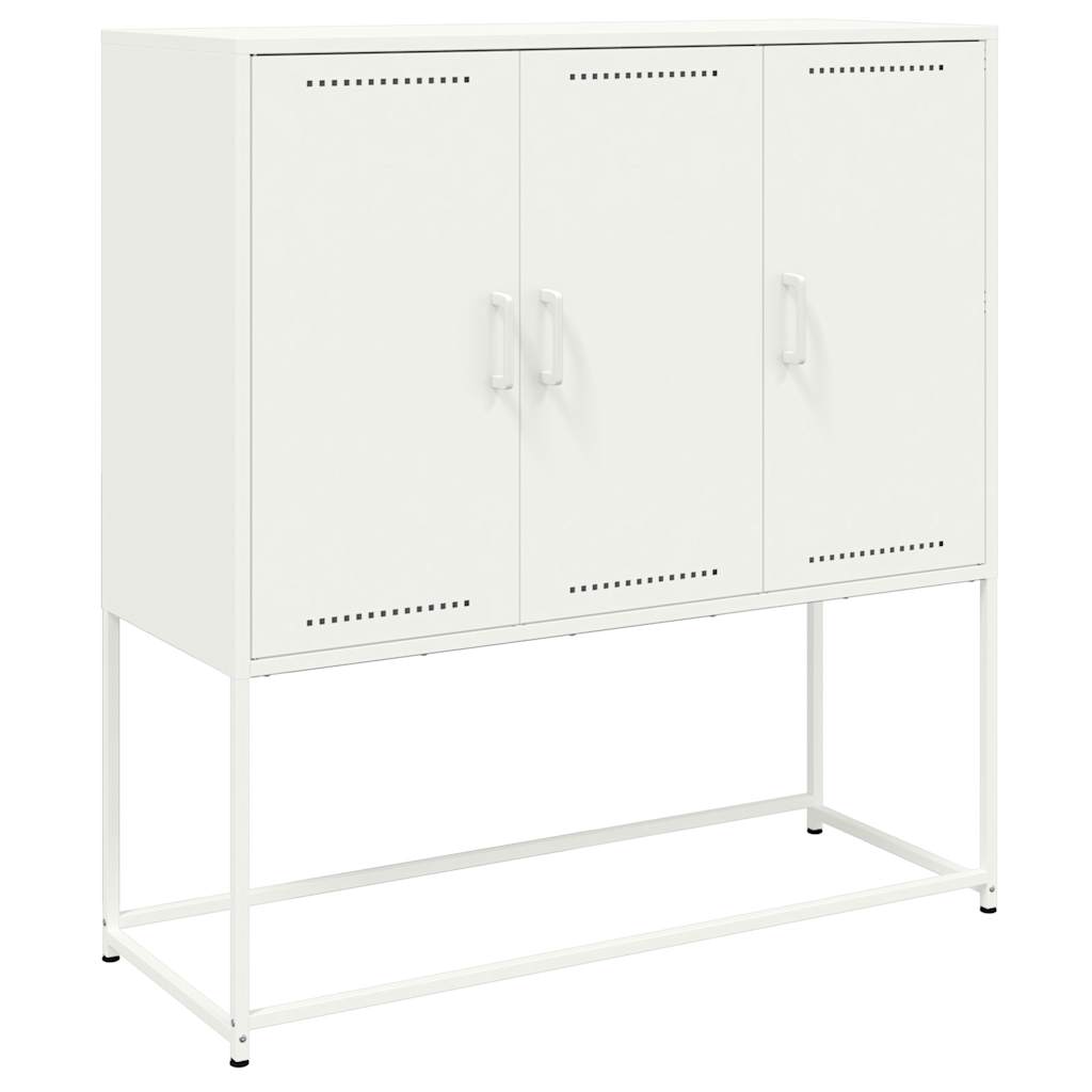 Credenza Bianca 100,5x39x107 cm in Acciaio 846541