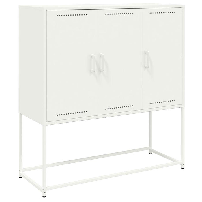 Credenza Bianca 100,5x39x107 cm in Acciaio 846541