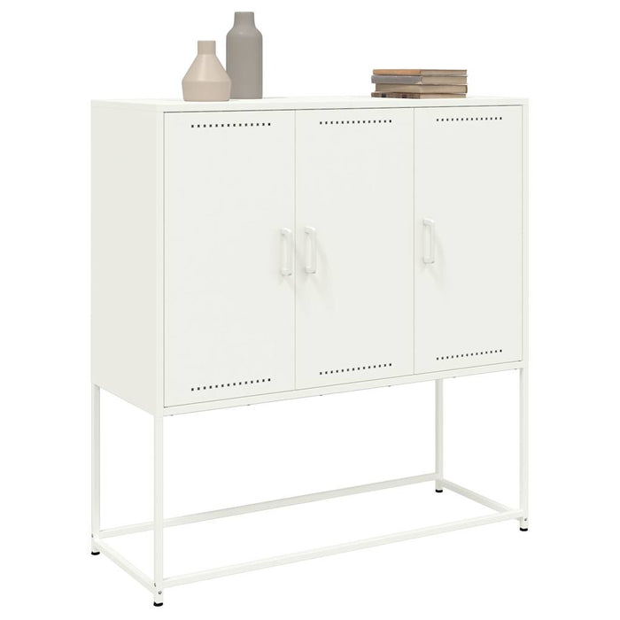 Credenza Bianca 100,5x39x107 cm in Acciaio 846541