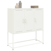 Credenza-Buffet-Armadio da cucina Bianca 100,5x39x107 cm in Acciaio 838982