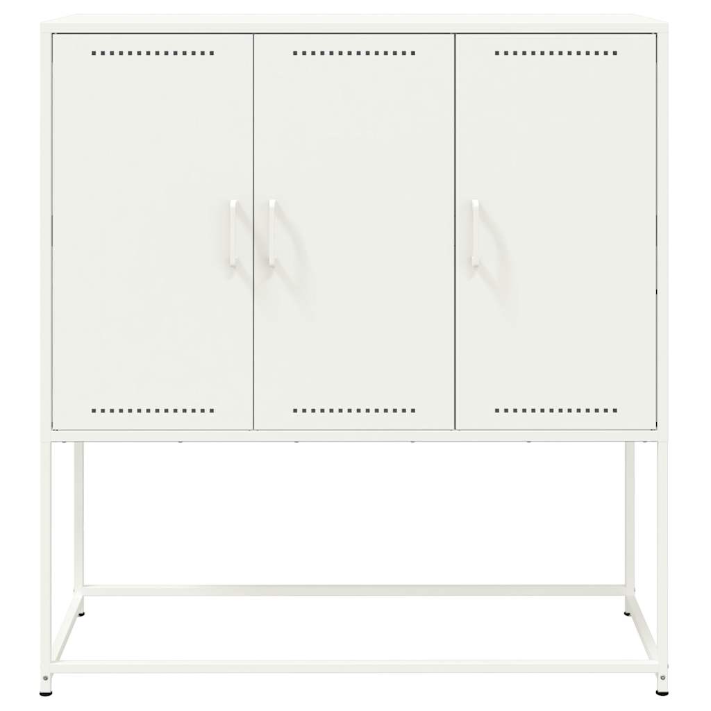 Credenza Bianca 100,5x39x107 cm in Acciaio 846541