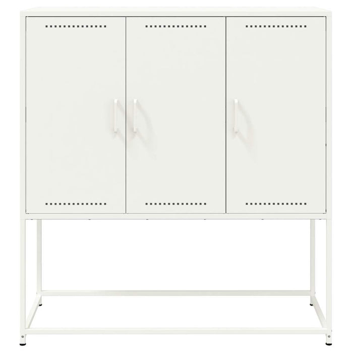 Credenza-Buffet-Armadio da cucina Bianca 100,5x39x107 cm in Acciaio 838982