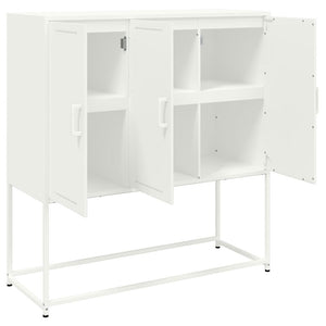 Credenza Bianca 100,5x39x107 cm in Acciaio 846541