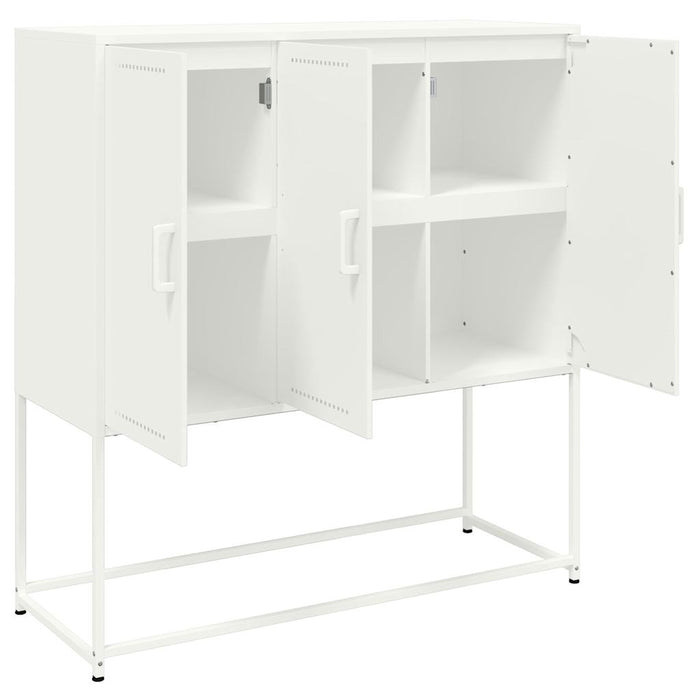 Credenza Bianca 100,5x39x107 cm in Acciaio 846541