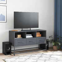 Mobile TV-Credenza TV-Console TV Antracite 100,5x39x60,5 cm in Acciaio 510155