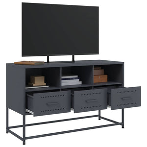 Mobile TV-Credenza TV-Console TV Antracite 100,5x39x60,5 cm in Acciaio 510155