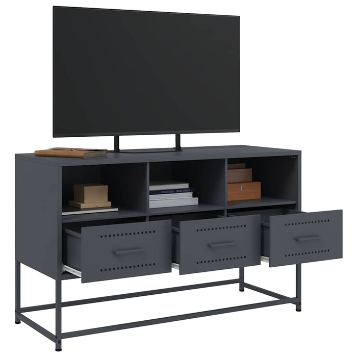Mobile TV-Credenza TV-Console TV Antracite 100,5x39x60,5 cm in Acciaio 510155