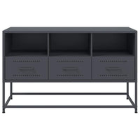 Mobile TV-Credenza TV-Console TV Antracite 100,5x39x60,5 cm in Acciaio 510155
