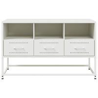 Mobile TV-Credenza TV-Console TV Bianco 100,5x39x60,5 cm in Acciaio 699212