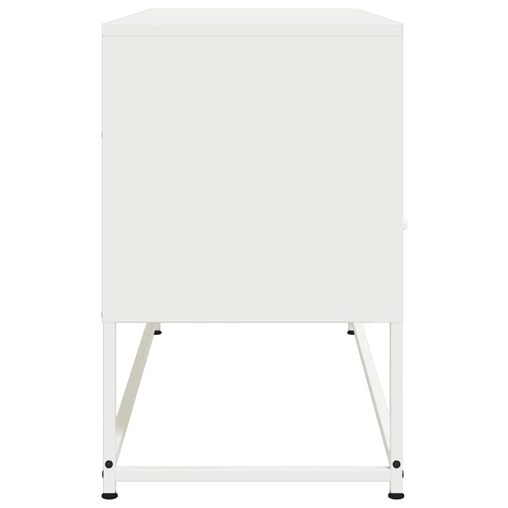 Mobile TV-Credenza TV-Console TV Bianco 100,5x39x60,5 cm in Acciaio 699212