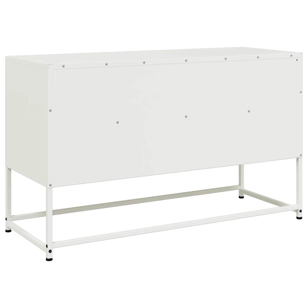 Mobile TV-Credenza TV-Console TV Bianco 100,5x39x60,5 cm in Acciaio 699212