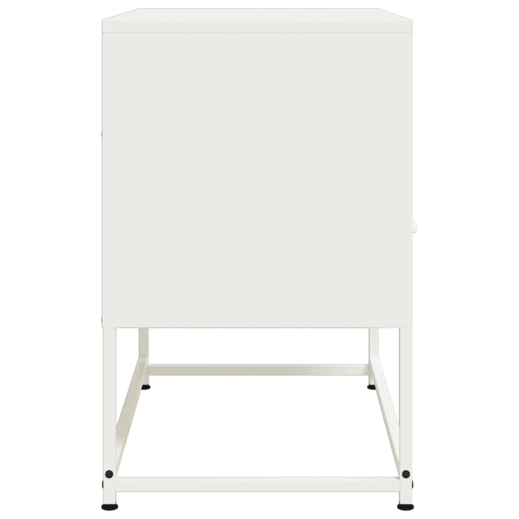 Mobile TV-Credenza TV-Console TV Bianco 68x39x60,5 cm in Acciaio 899857
