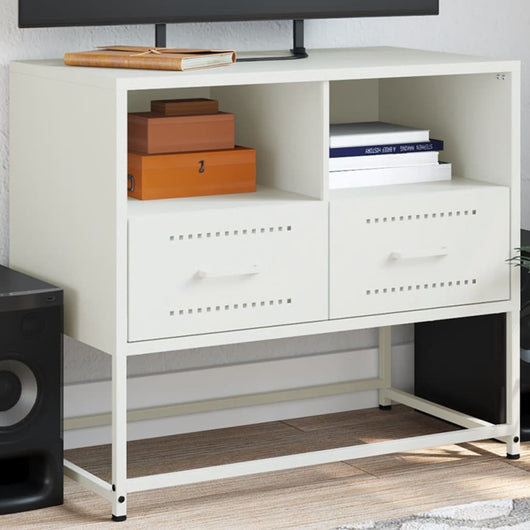 Mobile TV-Credenza TV-Console TV Bianco 68x39x60,5 cm in Acciaio 899857