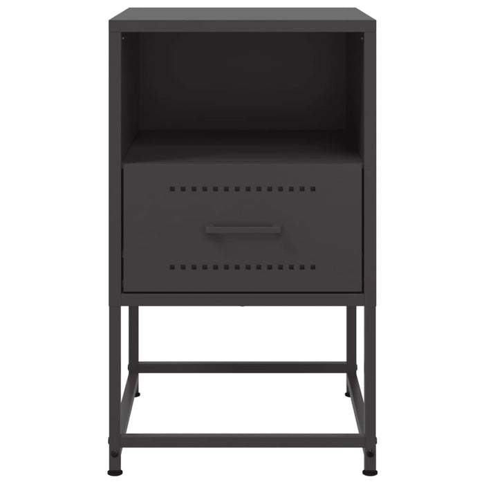 Comodini 2 pz Neri 36x39x60,5 cm in Acciaio