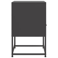 Comodini 2 pz Neri 36x39x60,5 cm in Acciaio