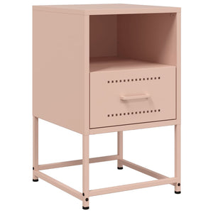 Comodini 2 pz Rosa 36x39x60,5 cm in Acciaio 846557