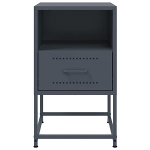 Comodino Antracite 36x39x60,5 cm in Acciaio 846558