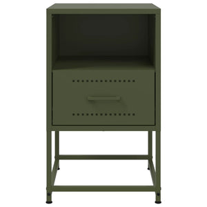 Comodino Verde Oliva 36x39x60,5 cm in Acciaio 846562