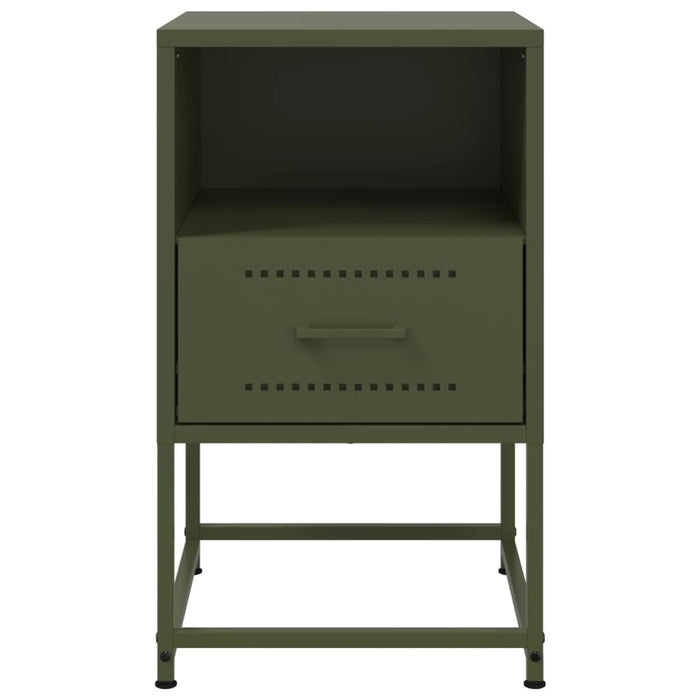 Comodino Verde Oliva 36x39x60,5 cm in Acciaio 846562