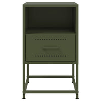 Comodini 2 pz Verde Oliva 36x39x60,5 cm in Acciaio 846563