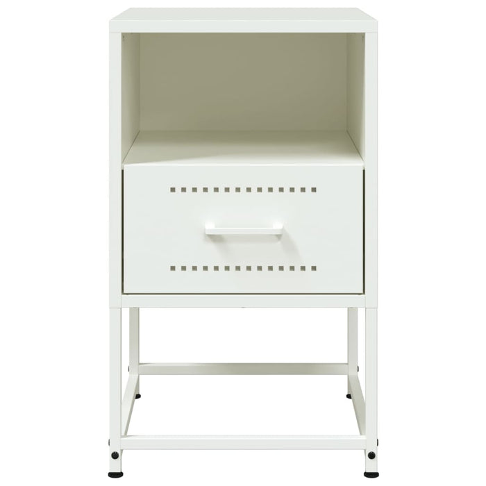 Comodino Bianco 36x39x60,5 cm in Acciaio 846564