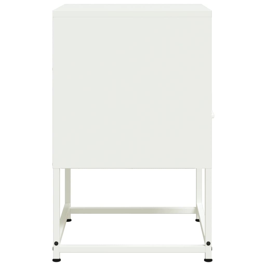 Comodino Bianco 36x39x60,5 cm in Acciaio 846564