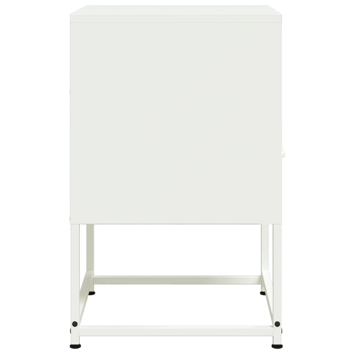 vidaXL Comodino Bianco 36x39x60,5 cm in Acciaio