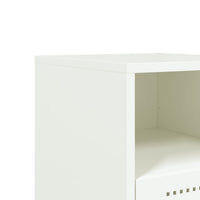 Comodino Bianco 36x39x60,5 cm in Acciaio 846564