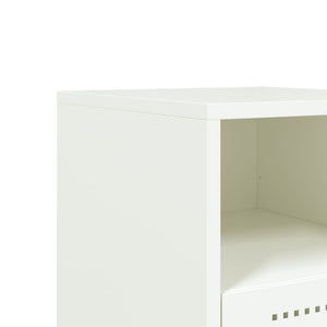 Comodino Bianco 36x39x60,5 cm in Acciaio 846564