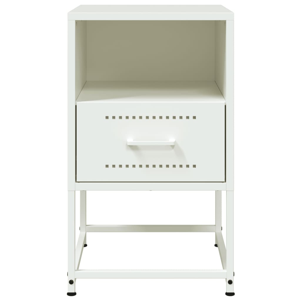 Comodini 2 pz Bianchi 36x39x60,5 cm in Acciaio 846565