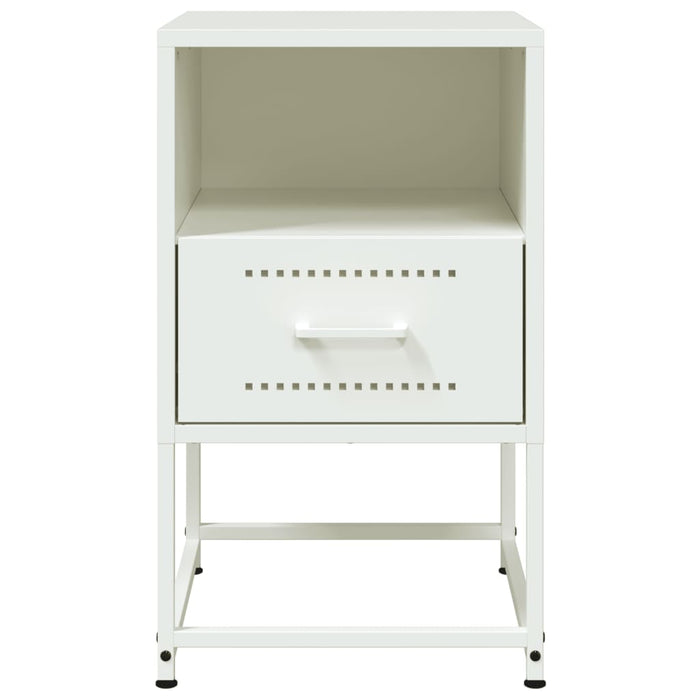 Comodini 2 pz Bianchi 36x39x60,5 cm in Acciaio 846565