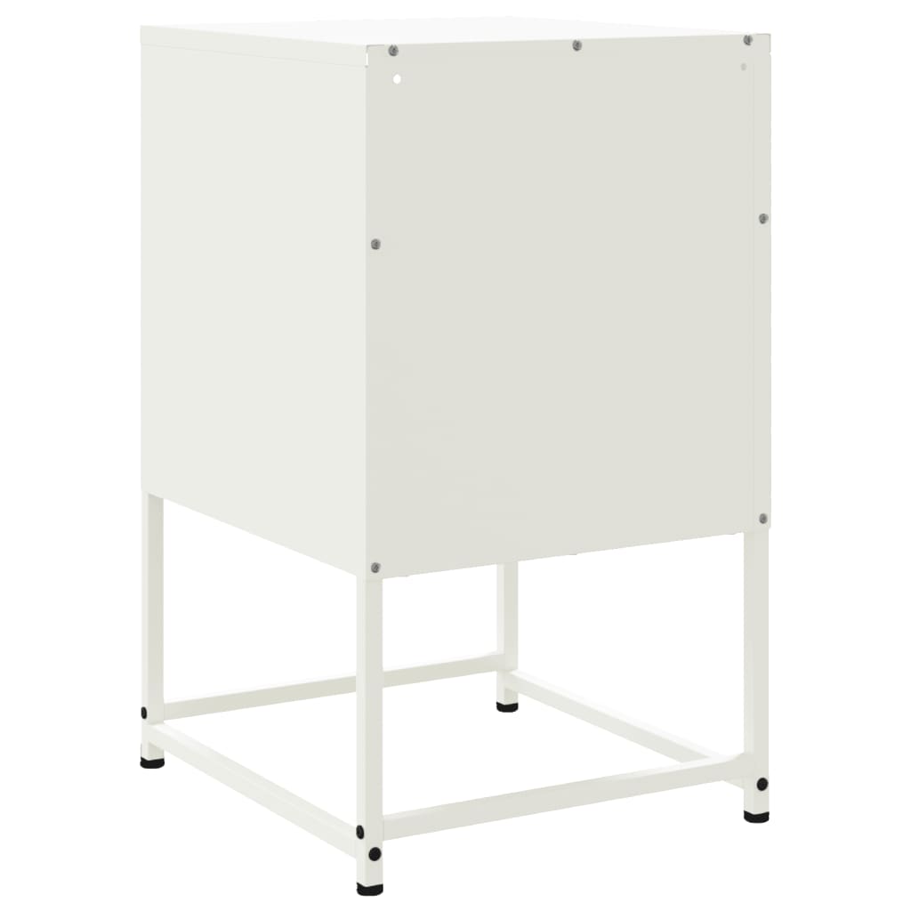 Comodini 2 pz Bianchi 36x39x60,5 cm in Acciaio 846565