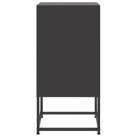 vidaXL Comodino Nero 36x39x78 cm in Acciaio