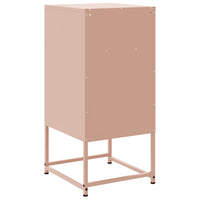 Comodini 2 pz-Set di 2 Tavolino da notte Rosa 36x39x78 cm in Acciaio